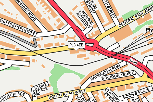 PL3 4EB map - OS OpenMap – Local (Ordnance Survey)