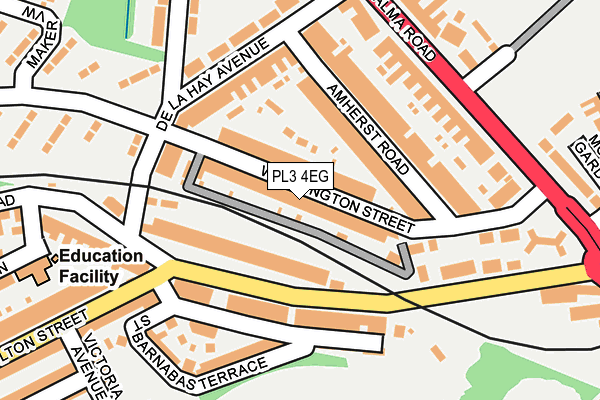 PL3 4EG map - OS OpenMap – Local (Ordnance Survey)