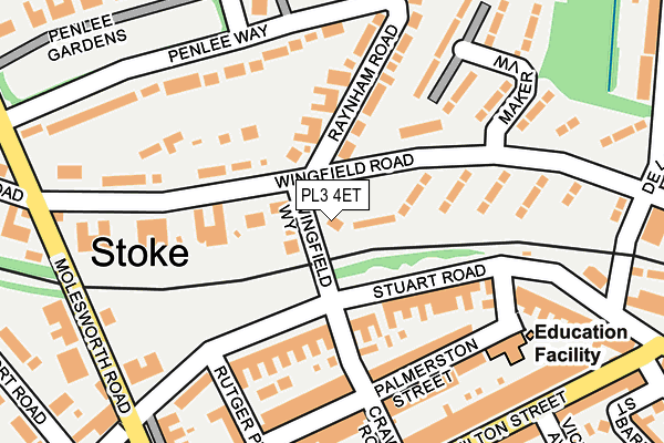 PL3 4ET map - OS OpenMap – Local (Ordnance Survey)