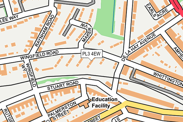 PL3 4EW map - OS OpenMap – Local (Ordnance Survey)