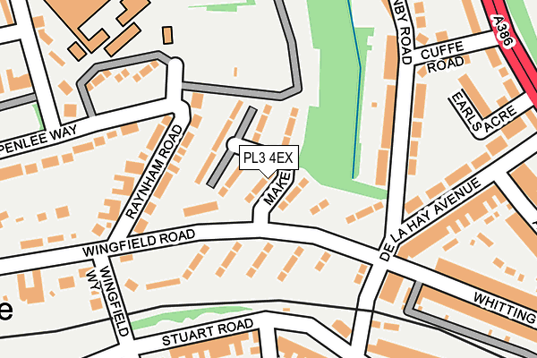 PL3 4EX map - OS OpenMap – Local (Ordnance Survey)