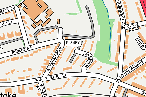 PL3 4EY map - OS OpenMap – Local (Ordnance Survey)