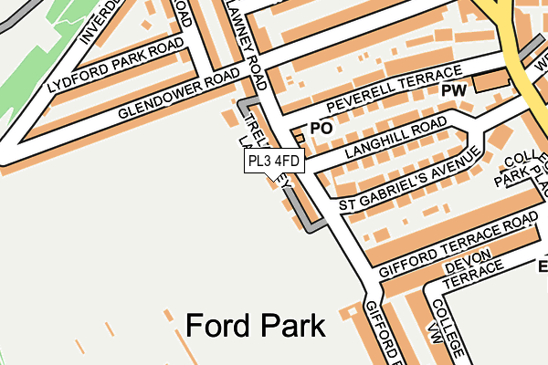 PL3 4FD map - OS OpenMap – Local (Ordnance Survey)