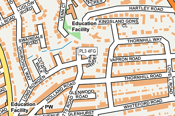 PL3 4FG map - OS OpenMap – Local (Ordnance Survey)