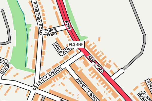 PL3 4HF map - OS OpenMap – Local (Ordnance Survey)