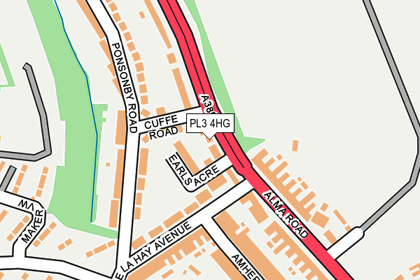 PL3 4HG map - OS OpenMap – Local (Ordnance Survey)