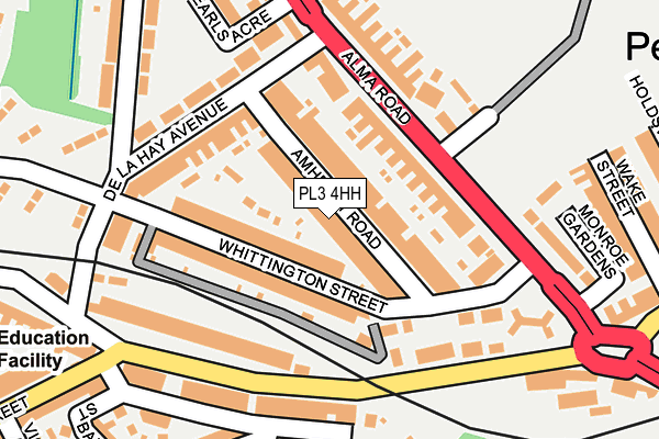 PL3 4HH map - OS OpenMap – Local (Ordnance Survey)