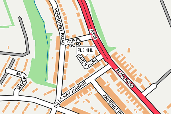 PL3 4HL map - OS OpenMap – Local (Ordnance Survey)