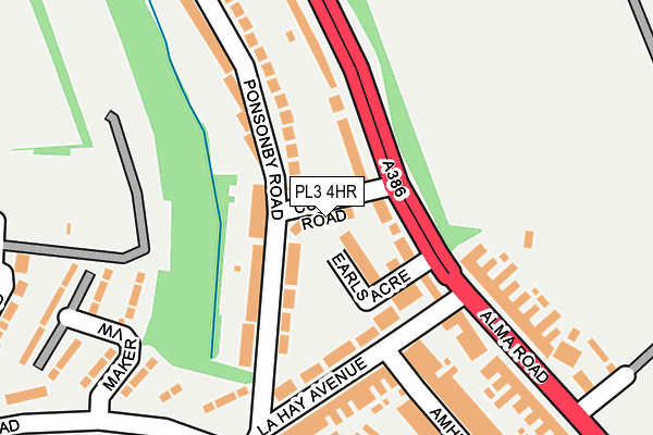 PL3 4HR map - OS OpenMap – Local (Ordnance Survey)