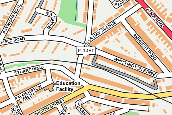 PL3 4HT map - OS OpenMap – Local (Ordnance Survey)