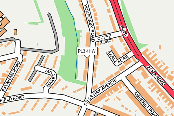 PL3 4HW map - OS OpenMap – Local (Ordnance Survey)