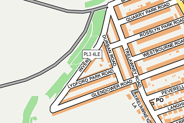 PL3 4LE map - OS OpenMap – Local (Ordnance Survey)