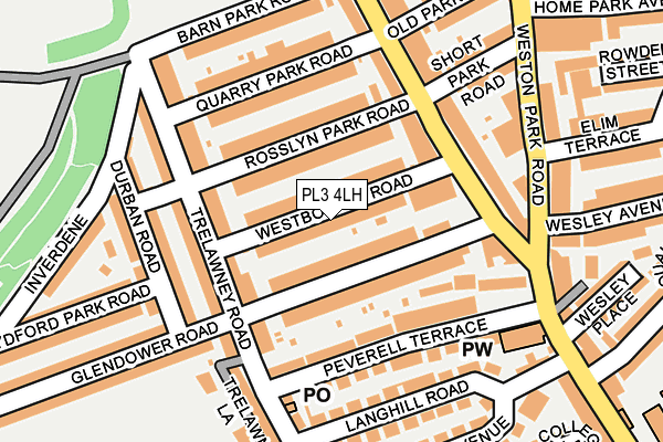 PL3 4LH map - OS OpenMap – Local (Ordnance Survey)