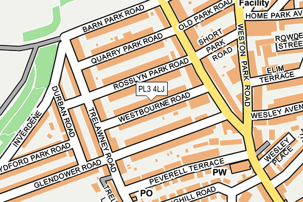 PL3 4LJ map - OS OpenMap – Local (Ordnance Survey)