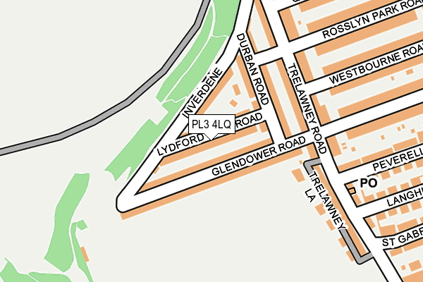 PL3 4LQ map - OS OpenMap – Local (Ordnance Survey)