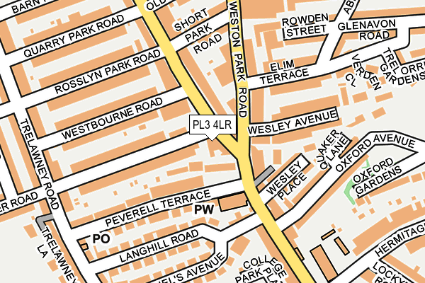 PL3 4LR map - OS OpenMap – Local (Ordnance Survey)