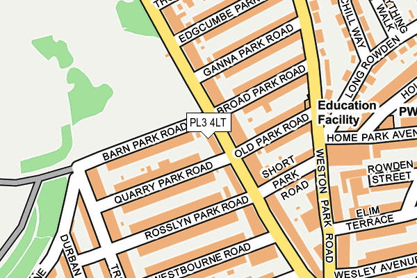 PL3 4LT map - OS OpenMap – Local (Ordnance Survey)