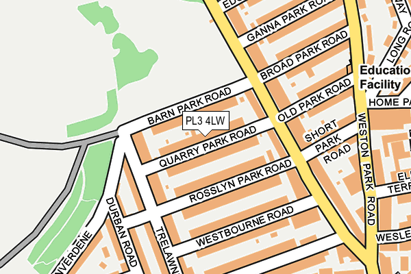 PL3 4LW map - OS OpenMap – Local (Ordnance Survey)