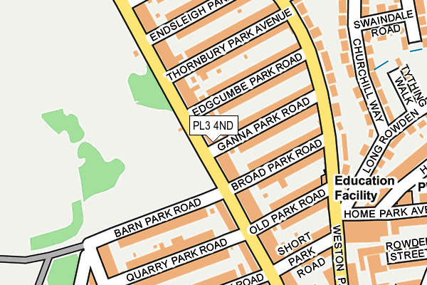 PL3 4ND map - OS OpenMap – Local (Ordnance Survey)