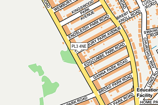 PL3 4NE map - OS OpenMap – Local (Ordnance Survey)