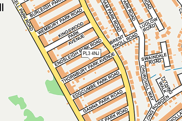 PL3 4NJ map - OS OpenMap – Local (Ordnance Survey)