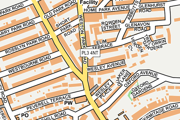 PL3 4NT map - OS OpenMap – Local (Ordnance Survey)