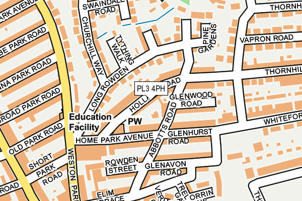 PL3 4PH map - OS OpenMap – Local (Ordnance Survey)