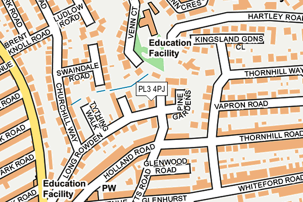 PL3 4PJ map - OS OpenMap – Local (Ordnance Survey)