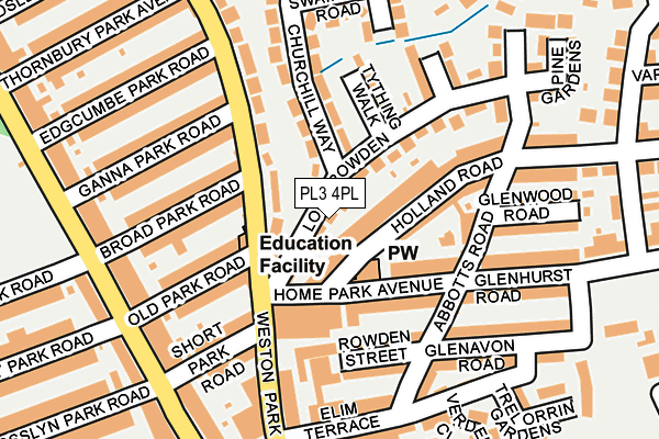 PL3 4PL map - OS OpenMap – Local (Ordnance Survey)