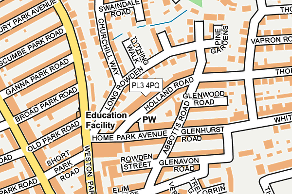 PL3 4PQ map - OS OpenMap – Local (Ordnance Survey)