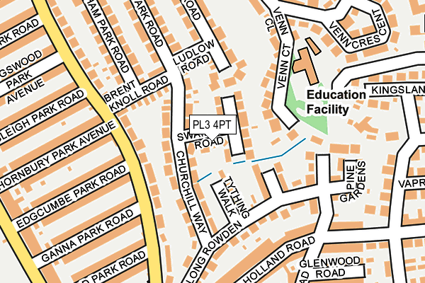PL3 4PT map - OS OpenMap – Local (Ordnance Survey)