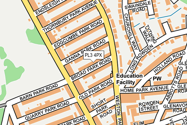 PL3 4PX map - OS OpenMap – Local (Ordnance Survey)