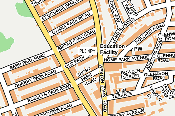 PL3 4PY map - OS OpenMap – Local (Ordnance Survey)