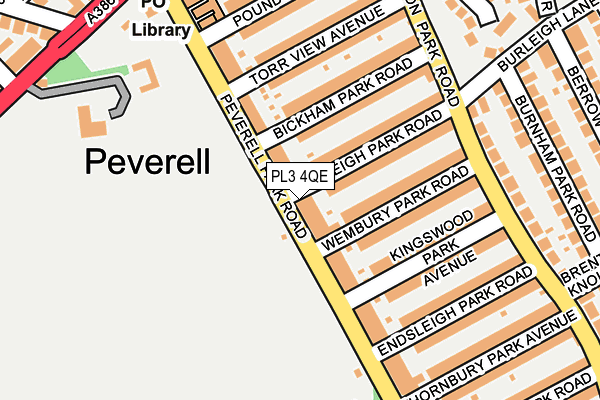 PL3 4QE map - OS OpenMap – Local (Ordnance Survey)