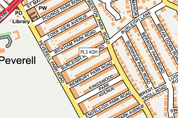 PL3 4QH map - OS OpenMap – Local (Ordnance Survey)