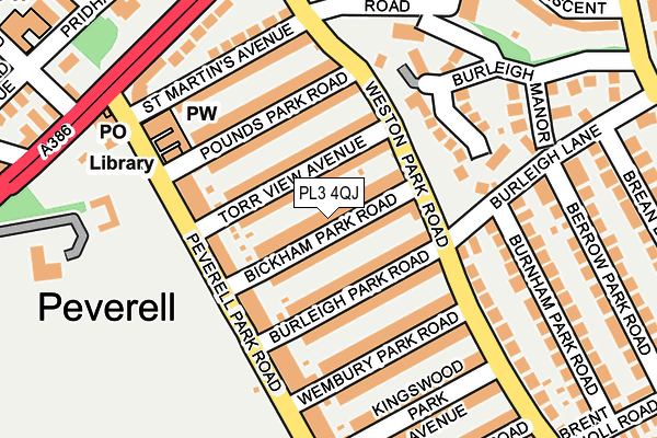 PL3 4QJ map - OS OpenMap – Local (Ordnance Survey)