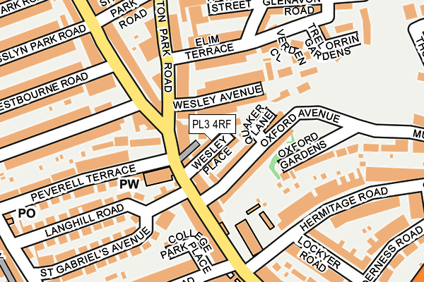 PL3 4RF map - OS OpenMap – Local (Ordnance Survey)