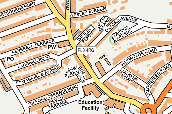 PL3 4RG map - OS OpenMap – Local (Ordnance Survey)