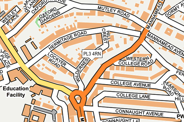 PL3 4RN map - OS OpenMap – Local (Ordnance Survey)