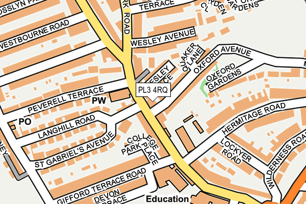 PL3 4RQ map - OS OpenMap – Local (Ordnance Survey)