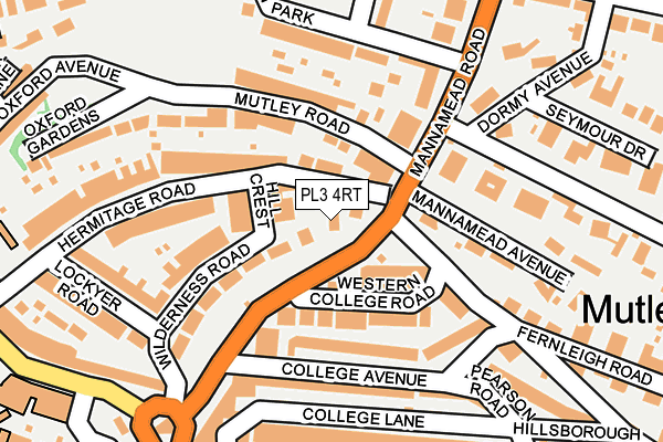 PL3 4RT map - OS OpenMap – Local (Ordnance Survey)