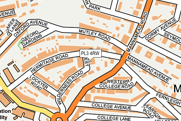 PL3 4RW map - OS OpenMap – Local (Ordnance Survey)