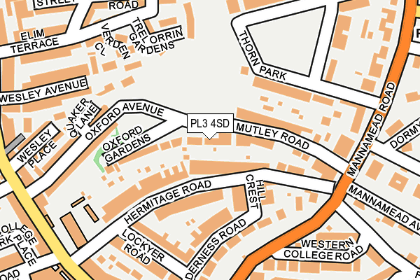 PL3 4SD map - OS OpenMap – Local (Ordnance Survey)