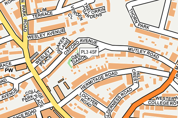 PL3 4SF map - OS OpenMap – Local (Ordnance Survey)