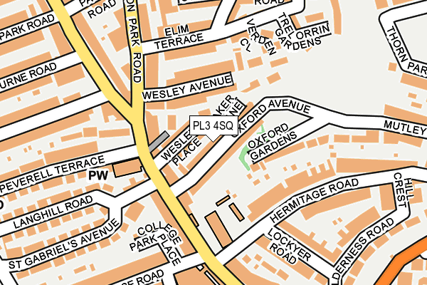 PL3 4SQ map - OS OpenMap – Local (Ordnance Survey)
