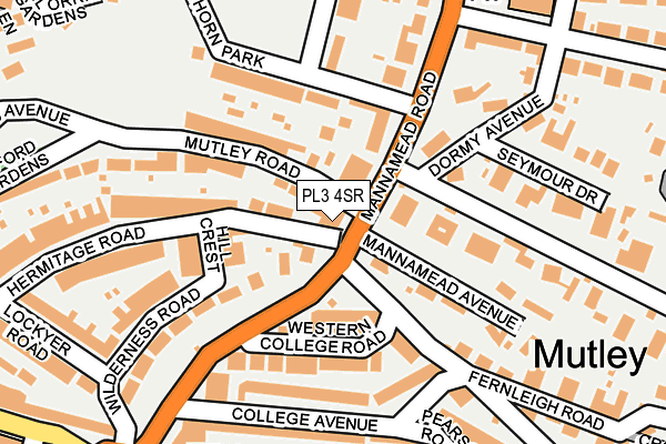 PL3 4SR map - OS OpenMap – Local (Ordnance Survey)