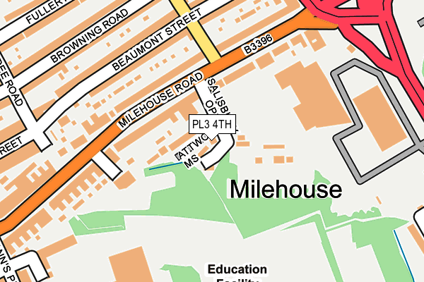 PL3 4TH map - OS OpenMap – Local (Ordnance Survey)