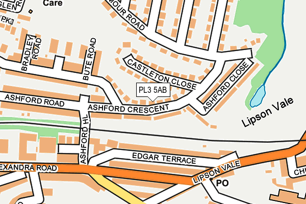 PL3 5AB map - OS OpenMap – Local (Ordnance Survey)