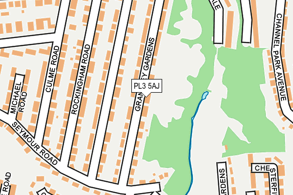 PL3 5AJ map - OS OpenMap – Local (Ordnance Survey)
