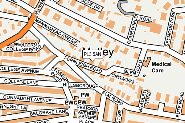 PL3 5AN map - OS OpenMap – Local (Ordnance Survey)